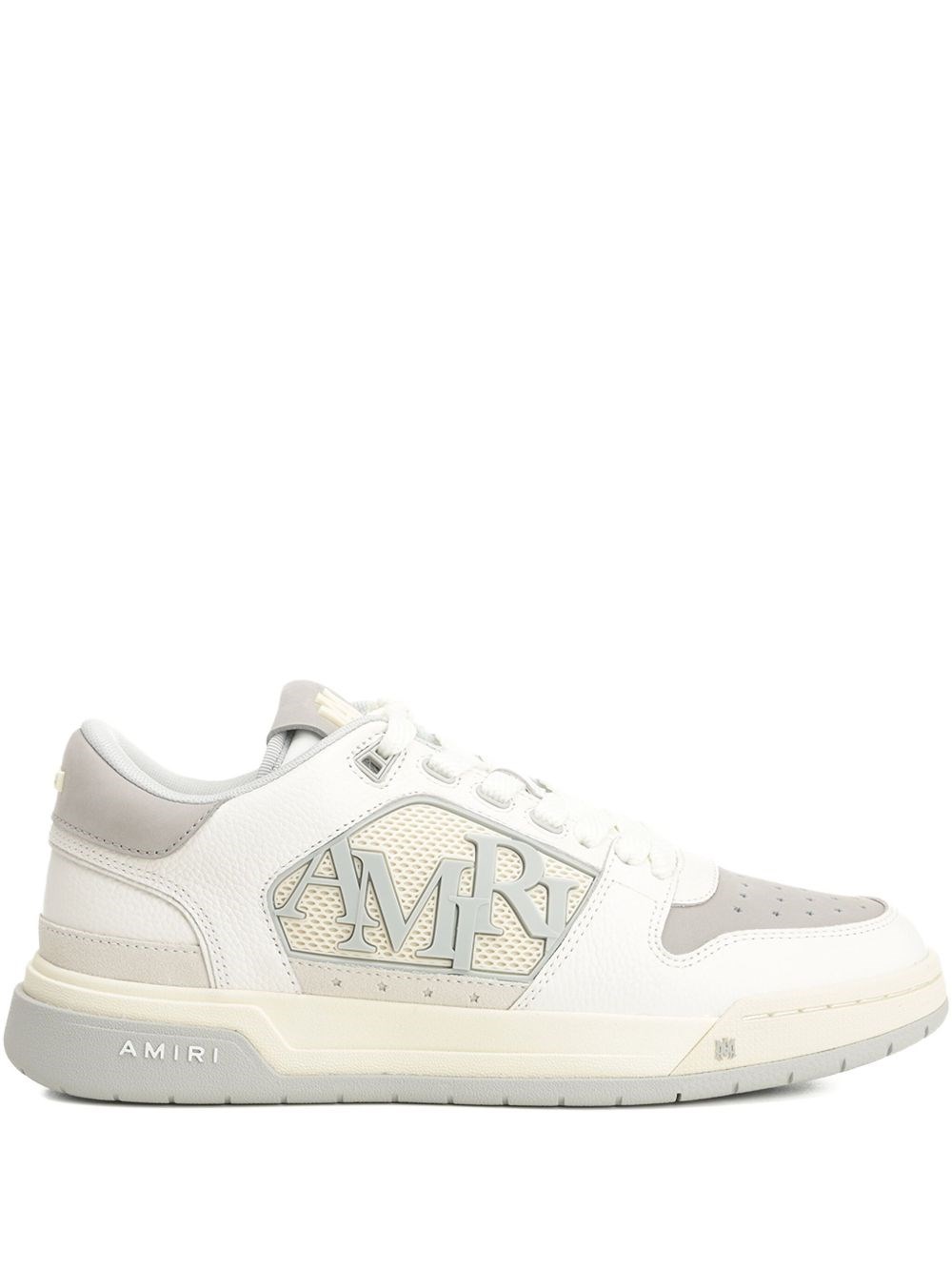 Amiri Classic Panelled Grained Leather Sneakers In White