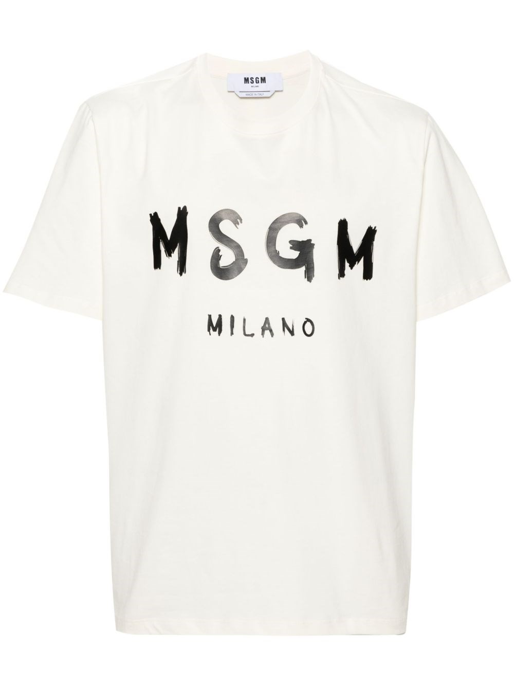 Msgm T-shirt Logo In Neutral