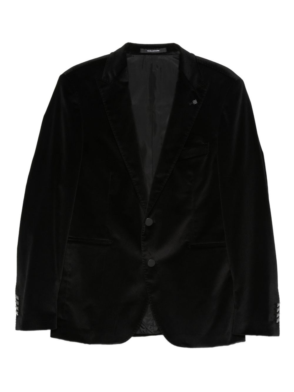 Tagliatore Button Textured Jacket In Black