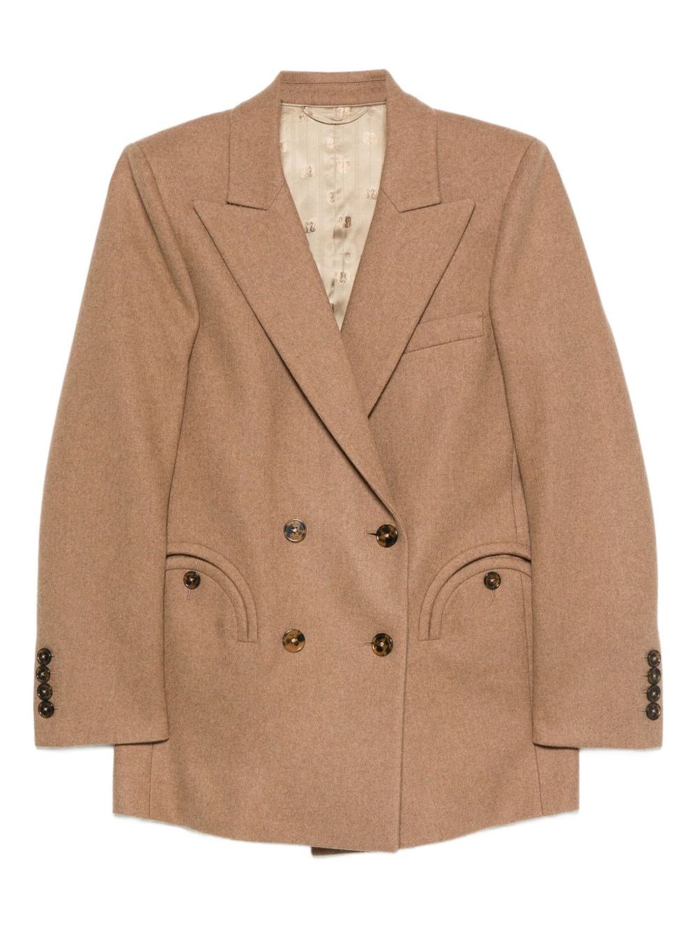 Blazé Milano Double-breasted Blazer In Neutral