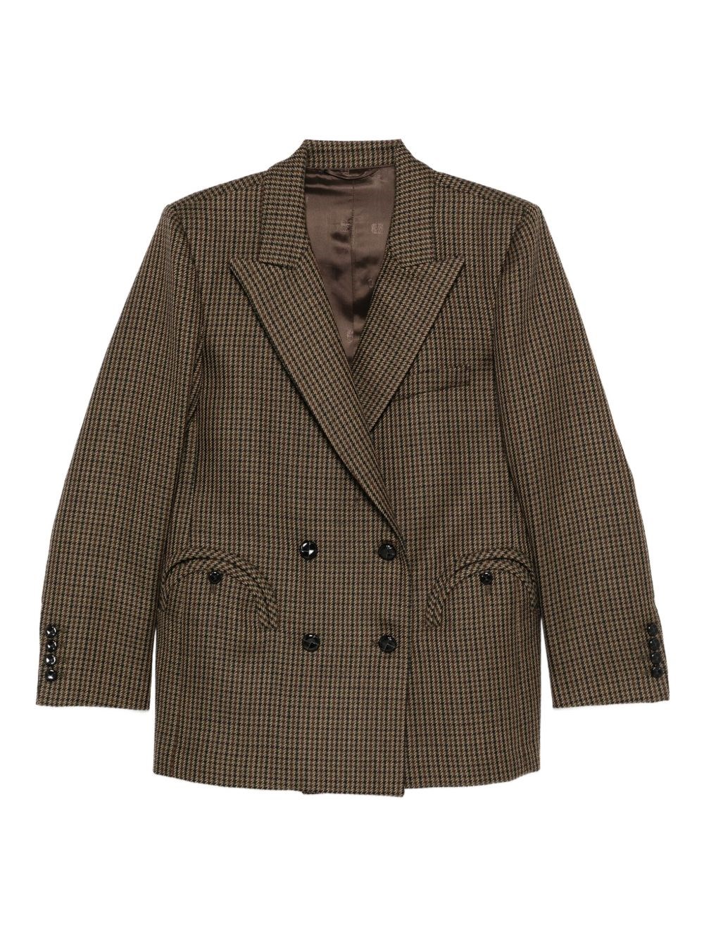 Blazé Milano Double-breasted Blazer In Brown