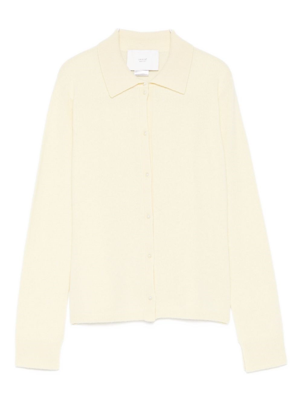 Vanisé Polo-collar Cardigan In Neutral
