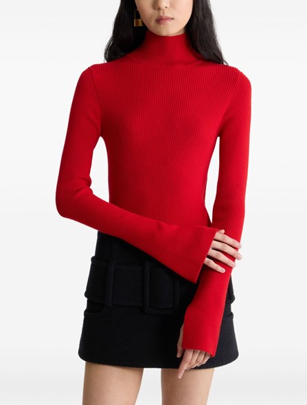 PATOU - Maglione a costine in misto lana