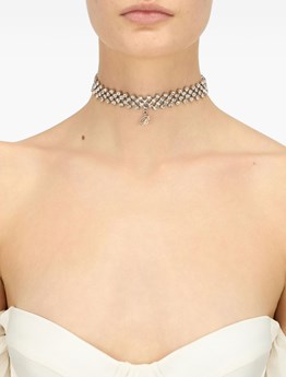 BLUMARINE - Chain choker with crystals
