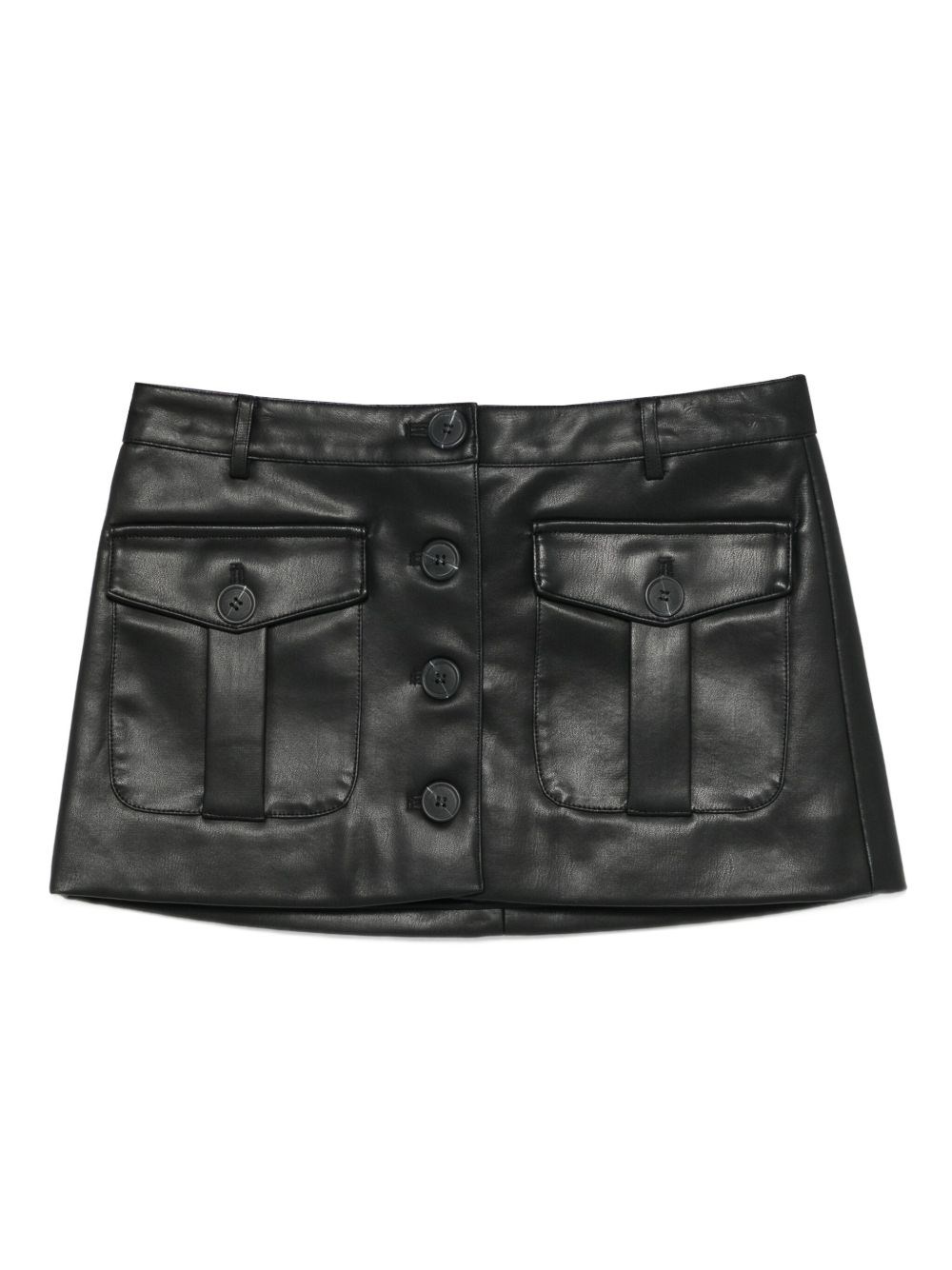 The Garment Buttoned Mini Skirt In Black