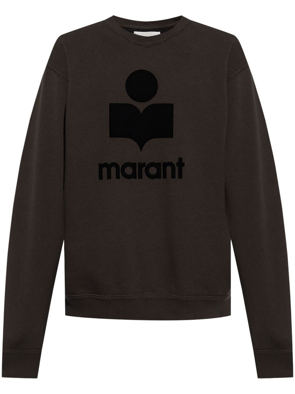 Isabel Marant Black Logo-print Sweatshirt In Brown