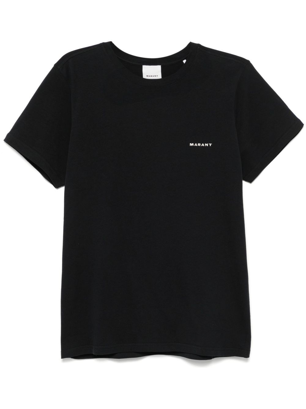 Isabel Marant Minimalist Black Cotton Short-sleeve T-shirt In Black