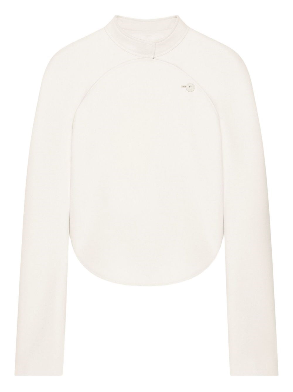 Courrèges Circle Asymmetrical Jacket In White