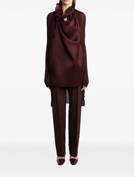 KHAITE - Draped silk top 