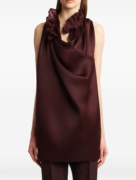 KHAITE - Draped silk top 