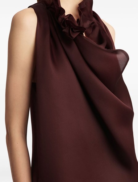 KHAITE - Draped silk top 
