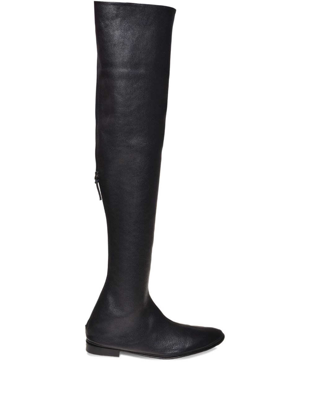 Alberta Ferretti High Leather Boots In Black