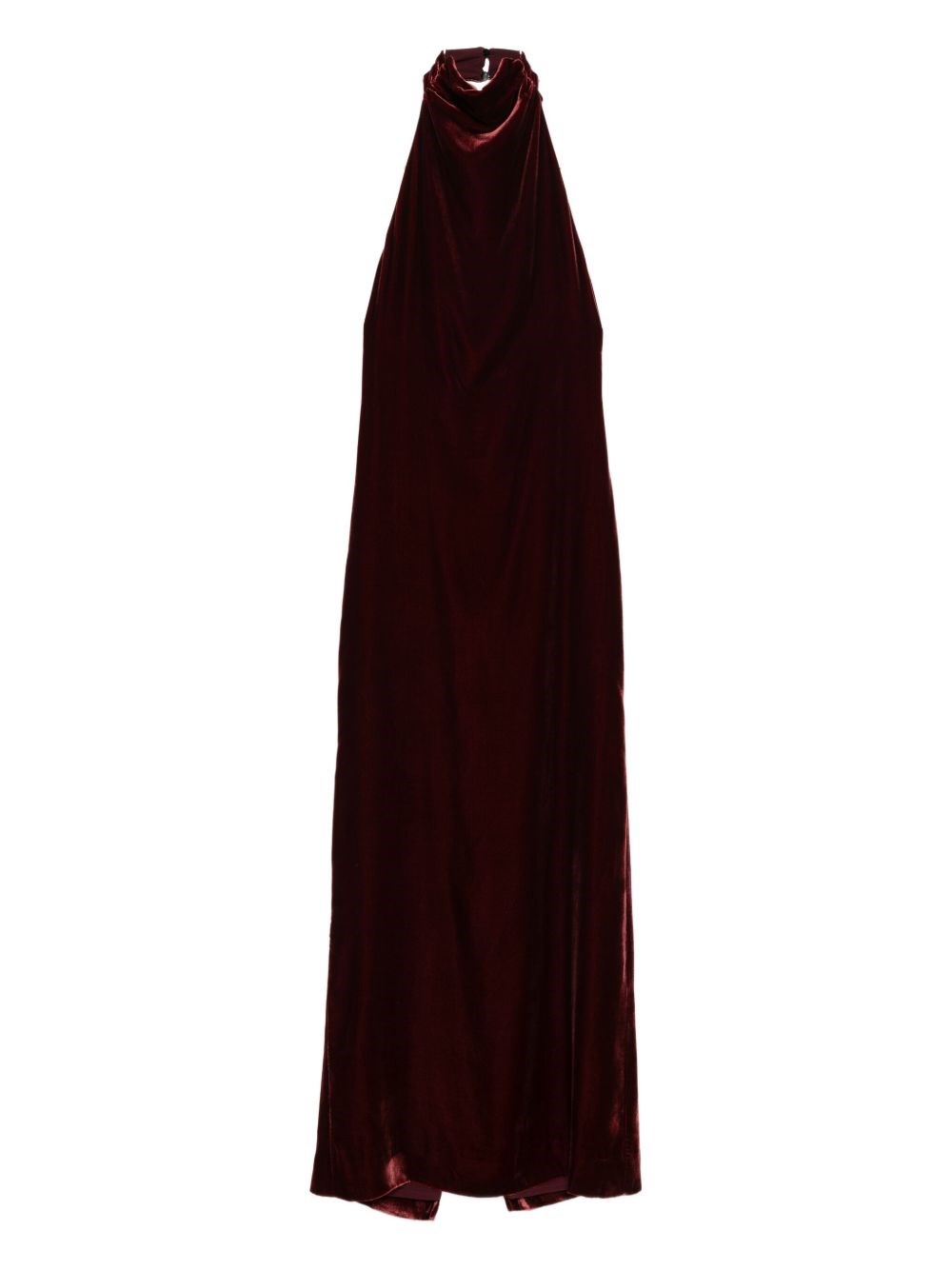 Raquel Diniz Velvet Dress In Burgundy