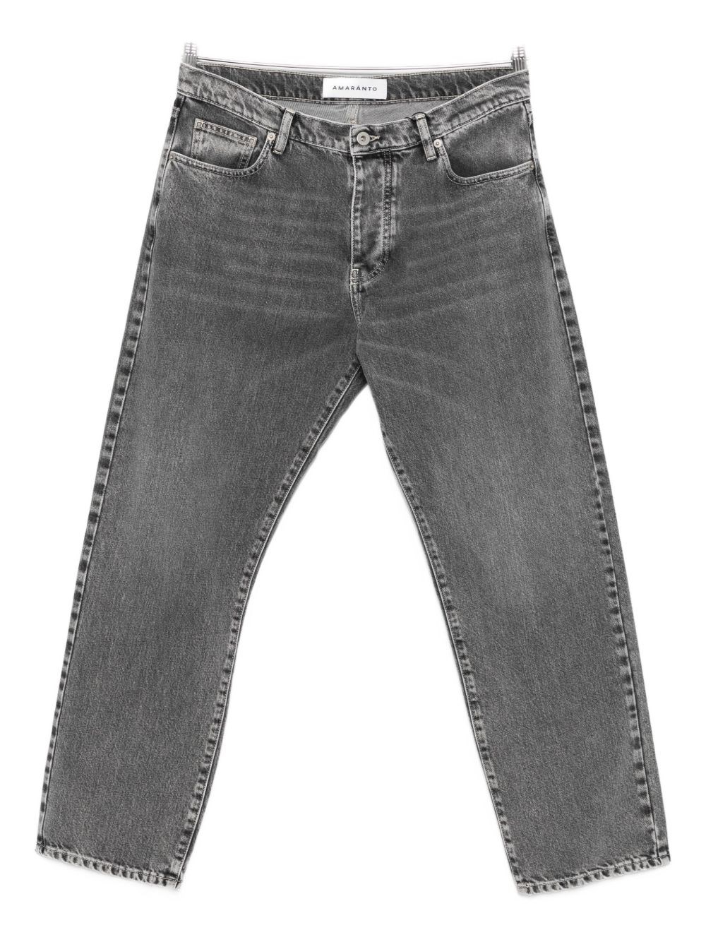Amaranto Logo-patch Jeans In Gray