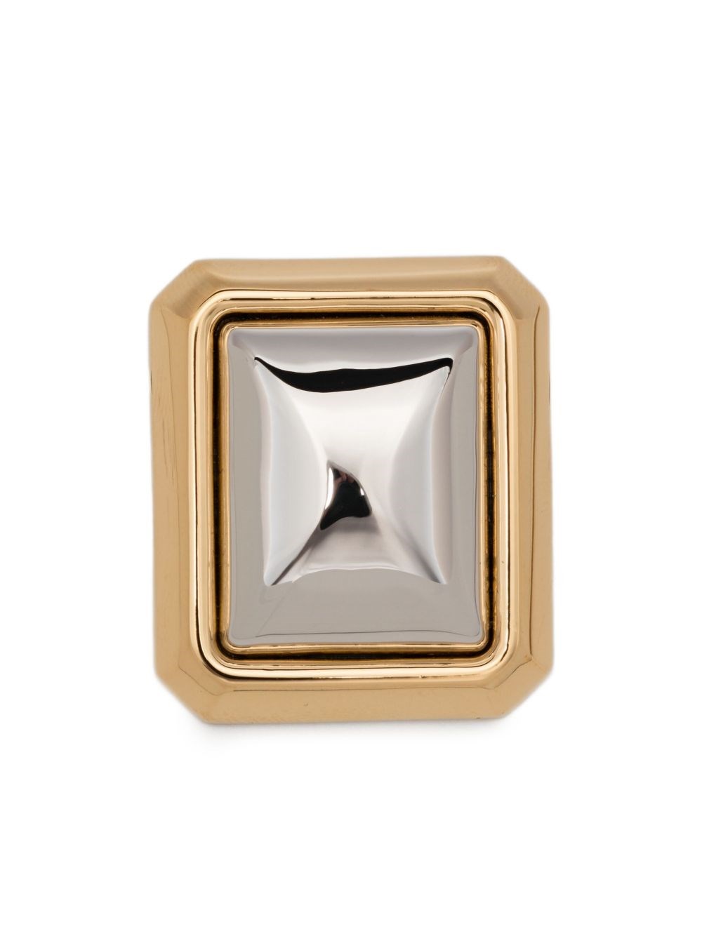 Jacquemus Les Pendants Carre Metallic Earings With Rear Closure And Square Design In Brass Woman In Gold