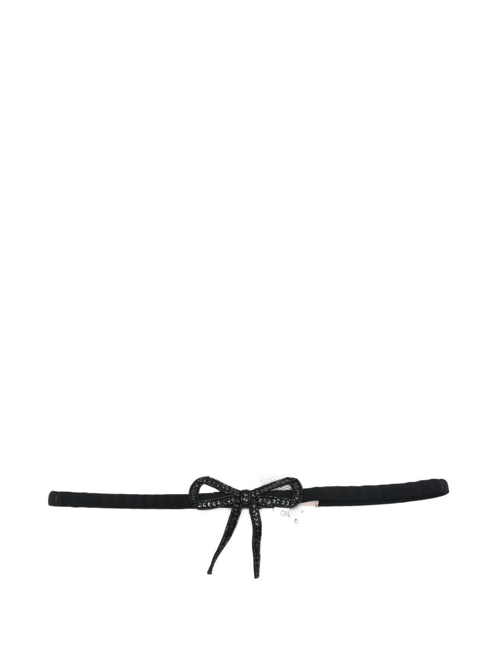 N°21 Bow Embellished Belt In Black