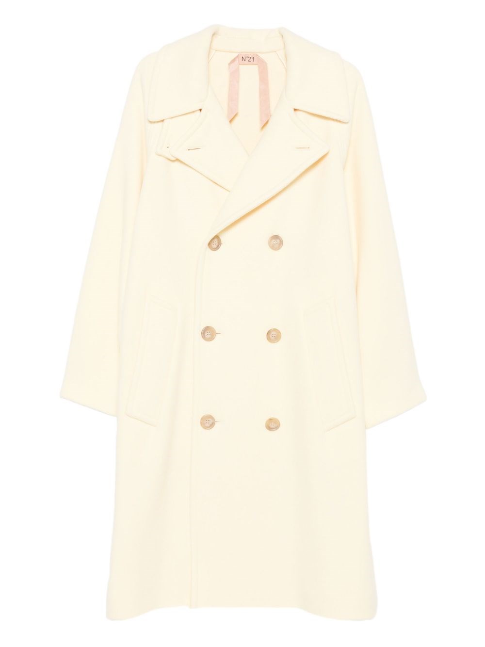 N°21 Double-breasted Coat In Pink