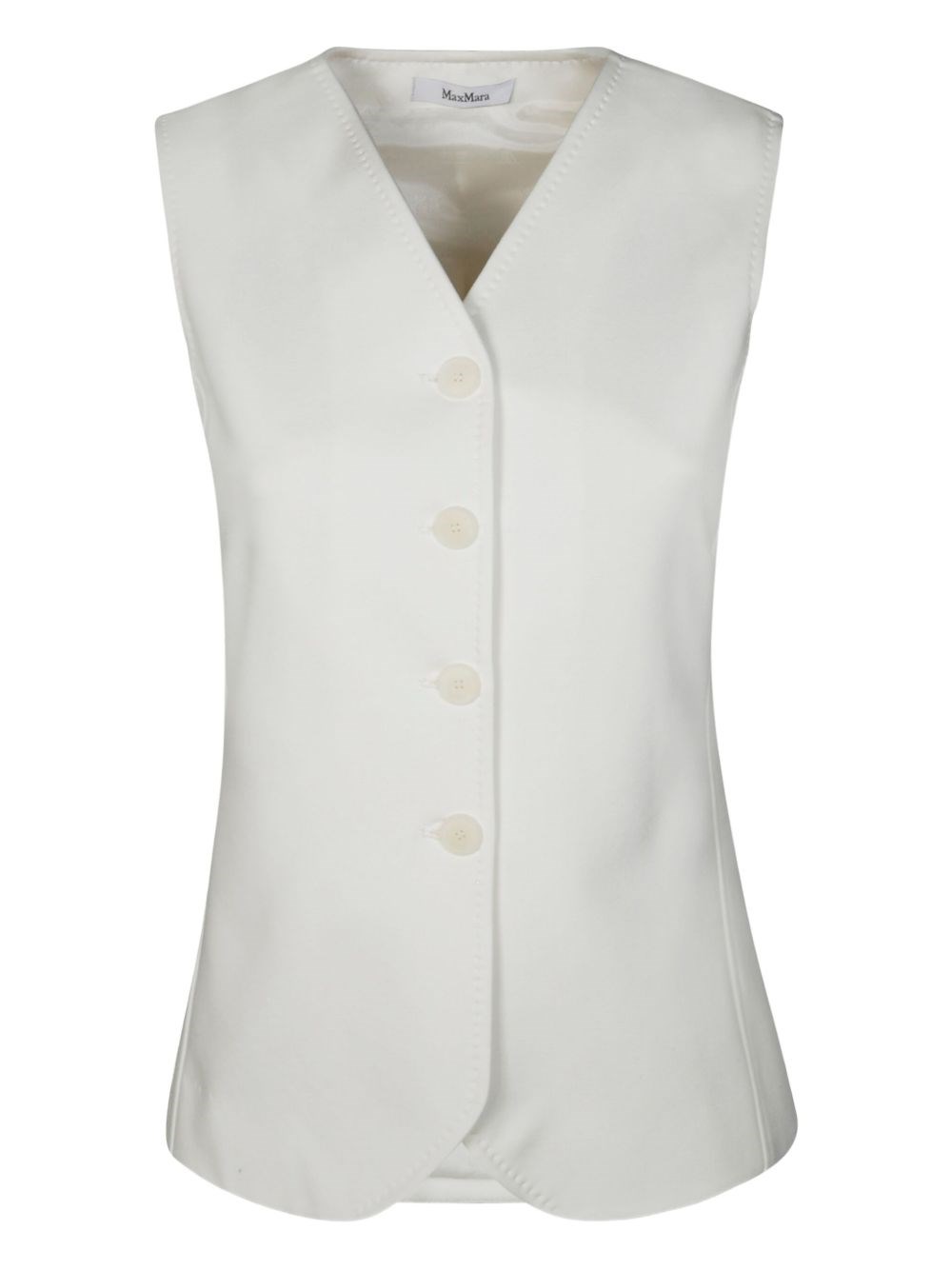 Max Mara Compact Jersey Vest In White