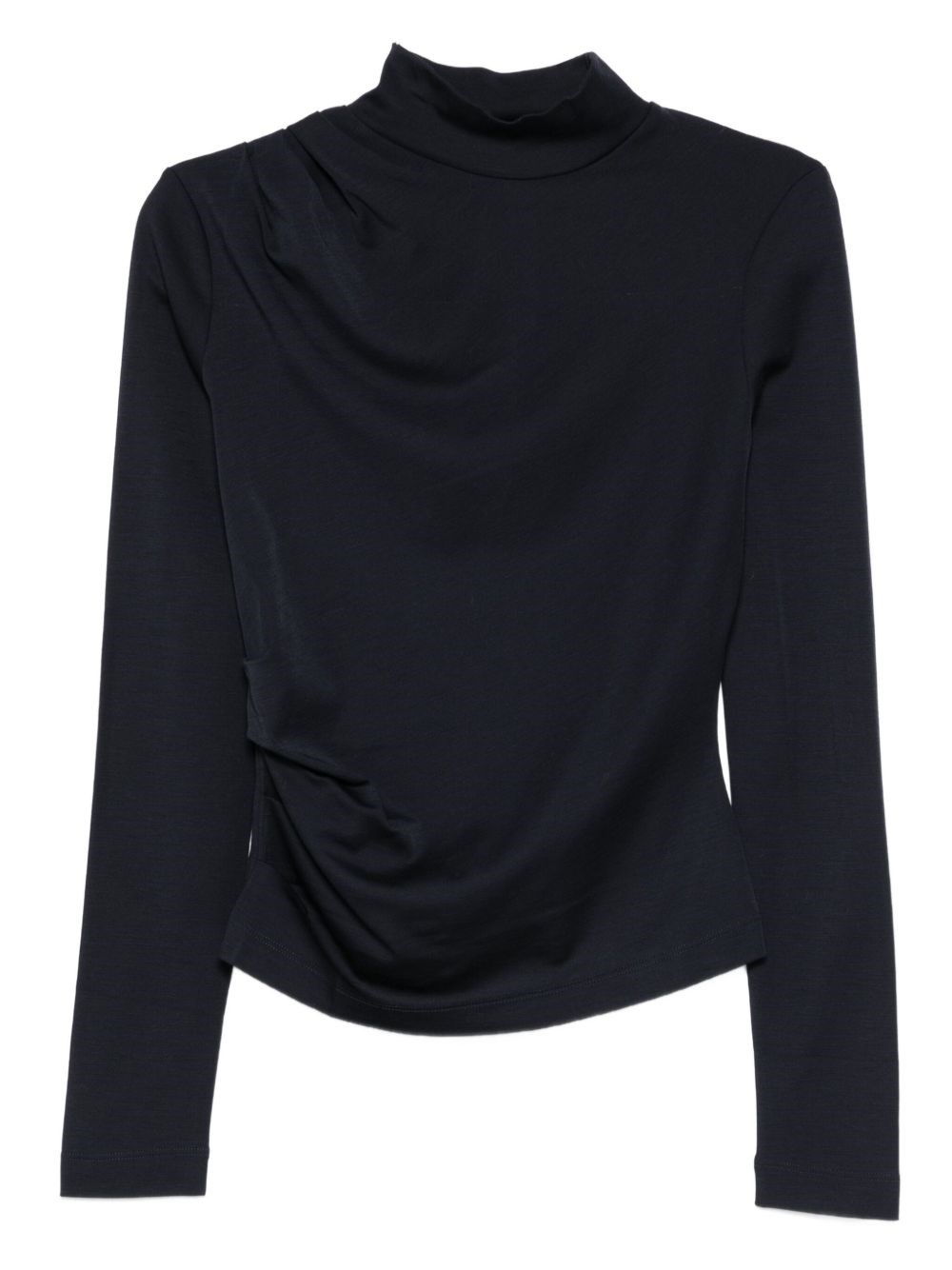 Max Mara Wool Jersey Top In Blue