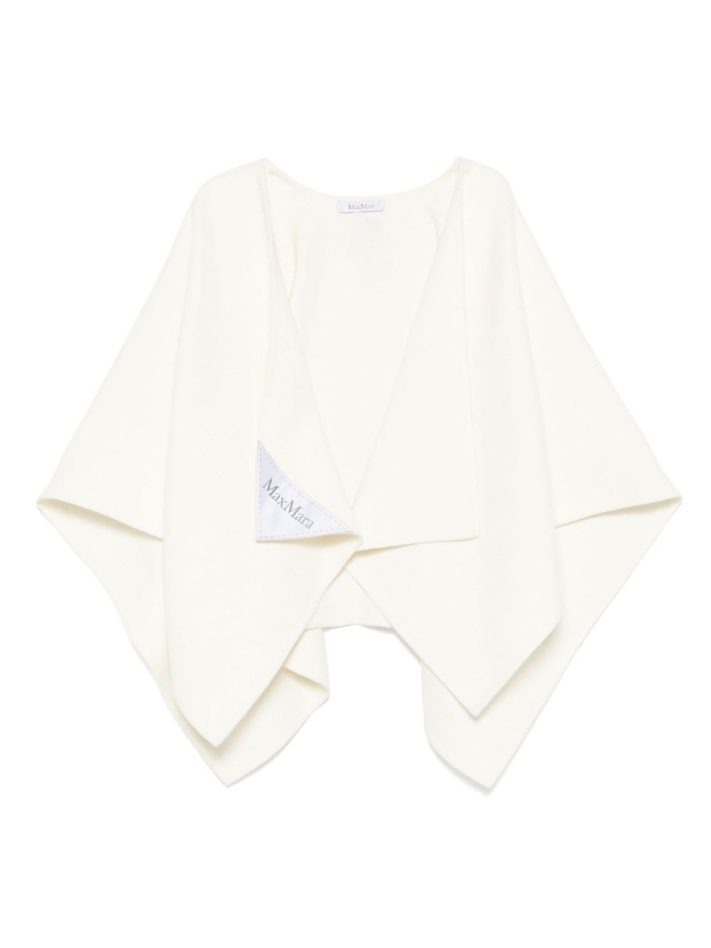 Max Mara Alpaca And Wool Cape In White