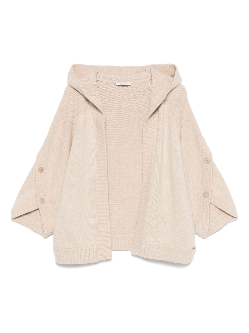 Max Mara Hooded Cardigan In Brown