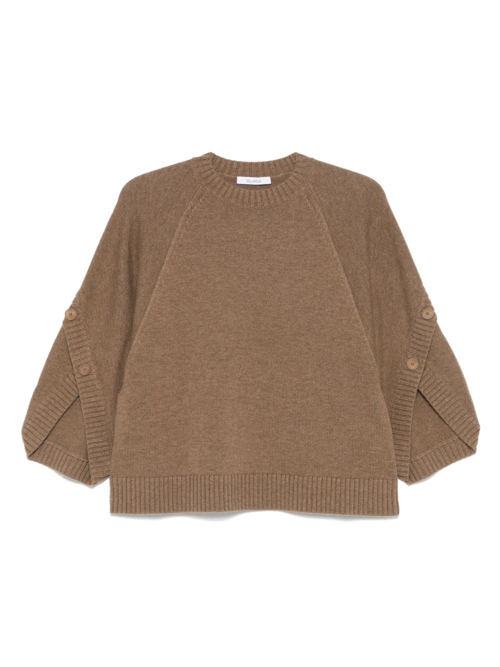 Max Mara Over Wool And Cachemire Sweater In Brown