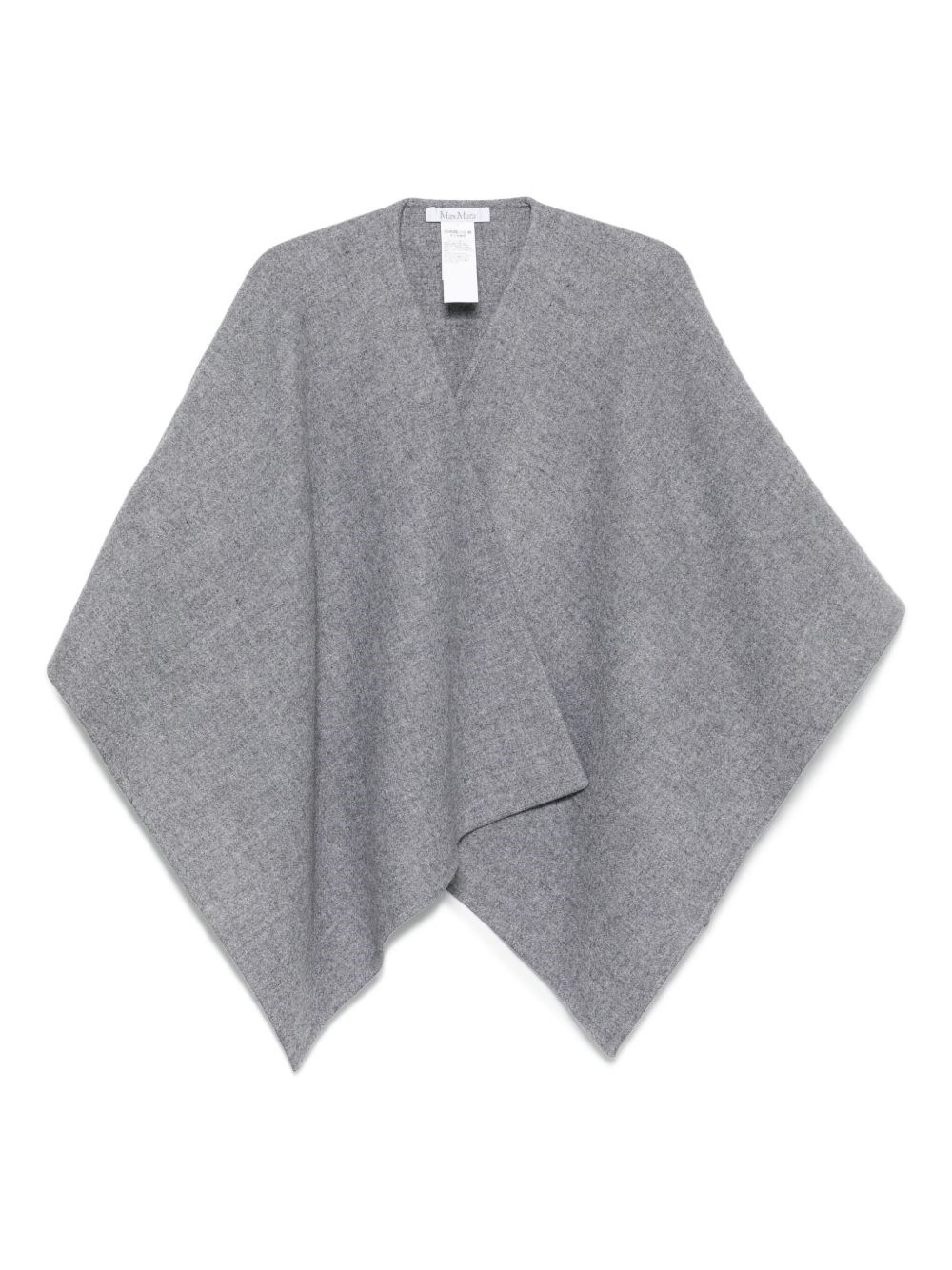 Max Mara Alpaca And Wool Cape In Gray