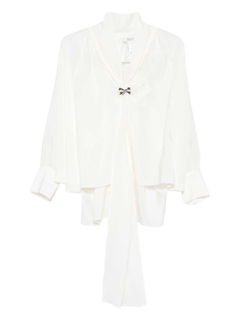 Max Mara Loose Blouse In Pure Silk Leonida In White