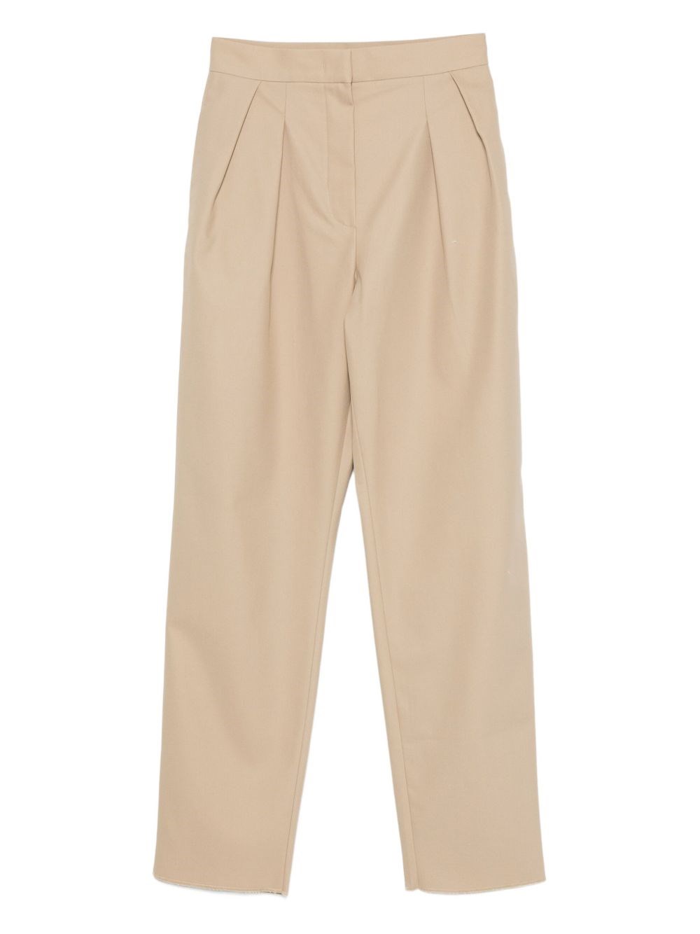 Max Mara Carrot Cotton Pants In Neutral