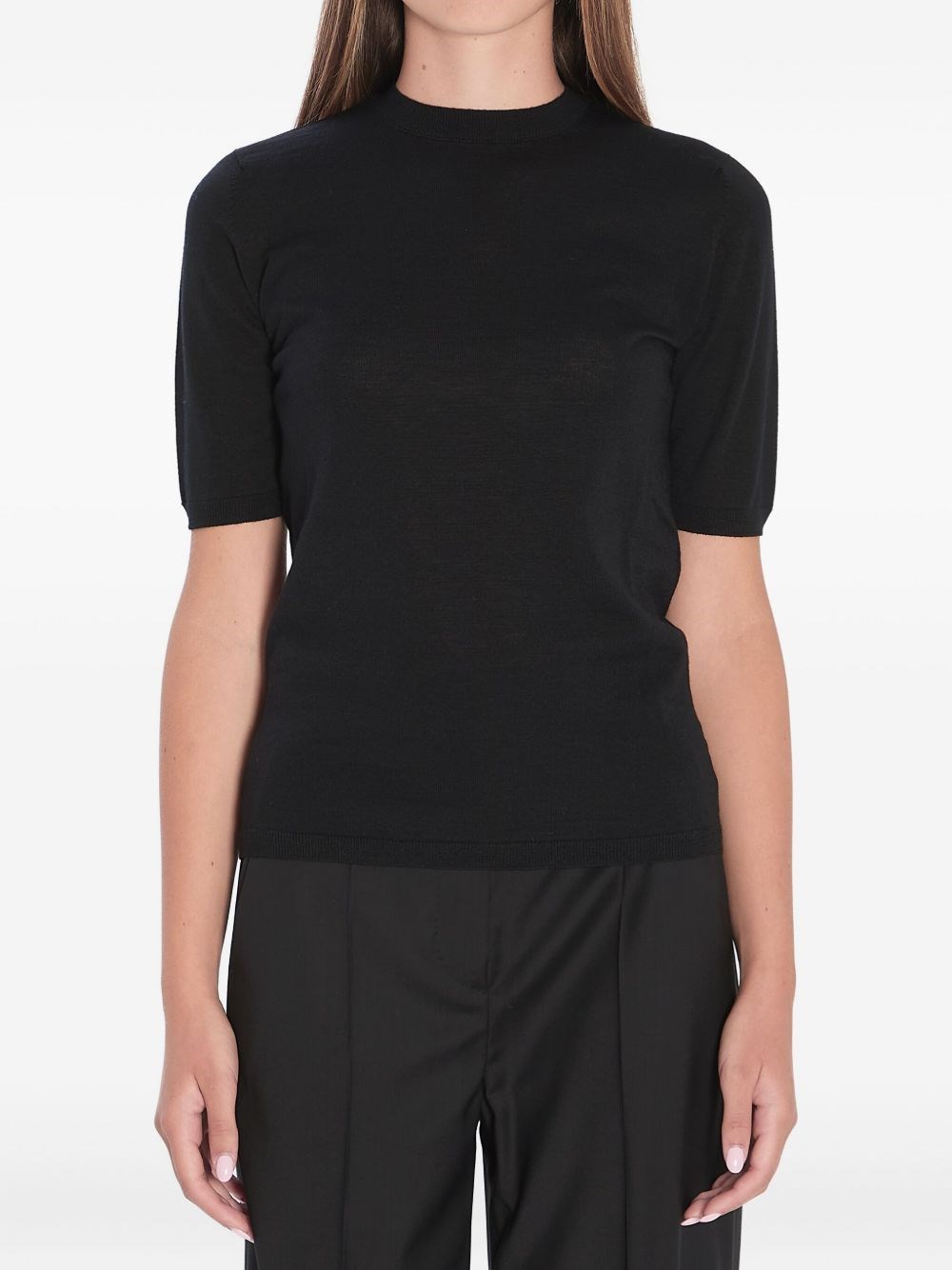 Max Mara Basic Wool Sweater In Black
