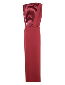 MAX MARA - Long dress in heavy cady