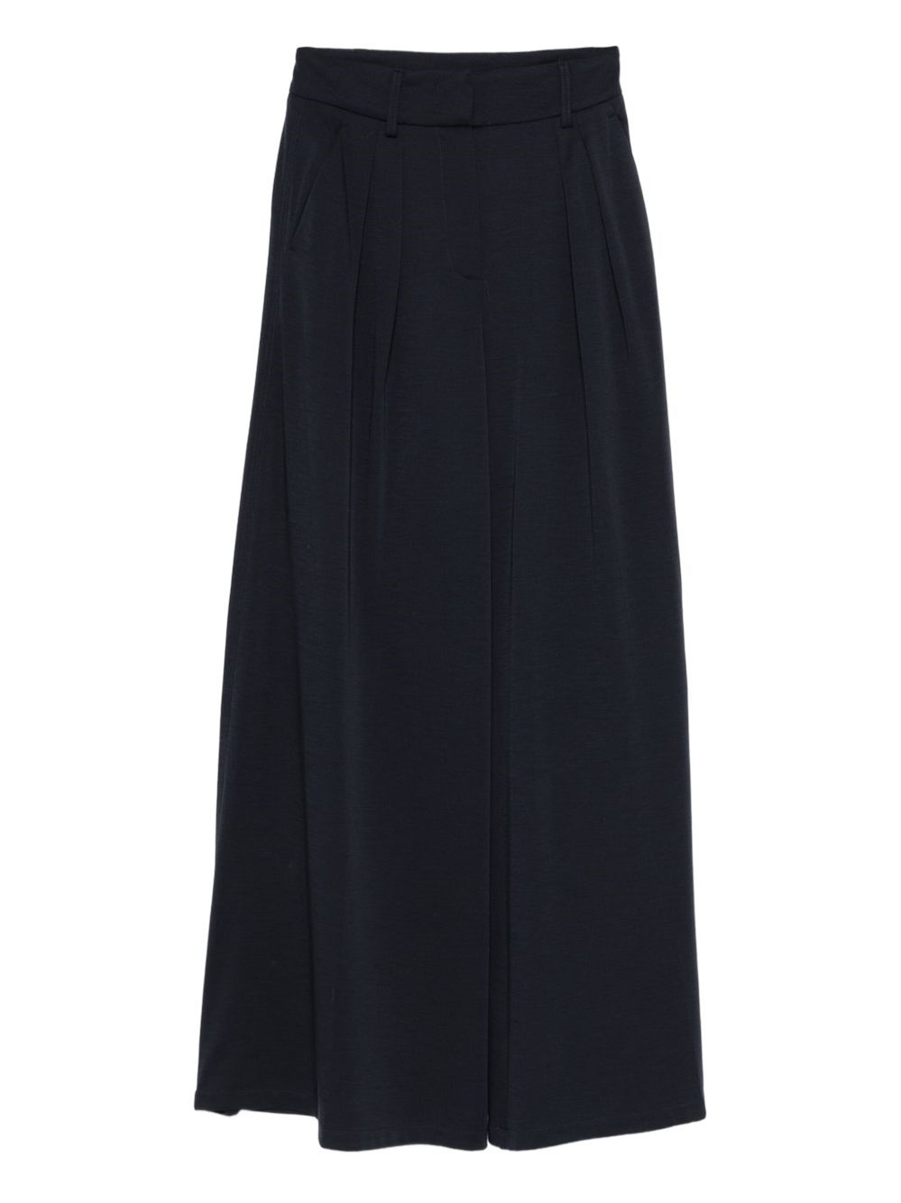 Max Mara Wool Jersey Trousers In Blue