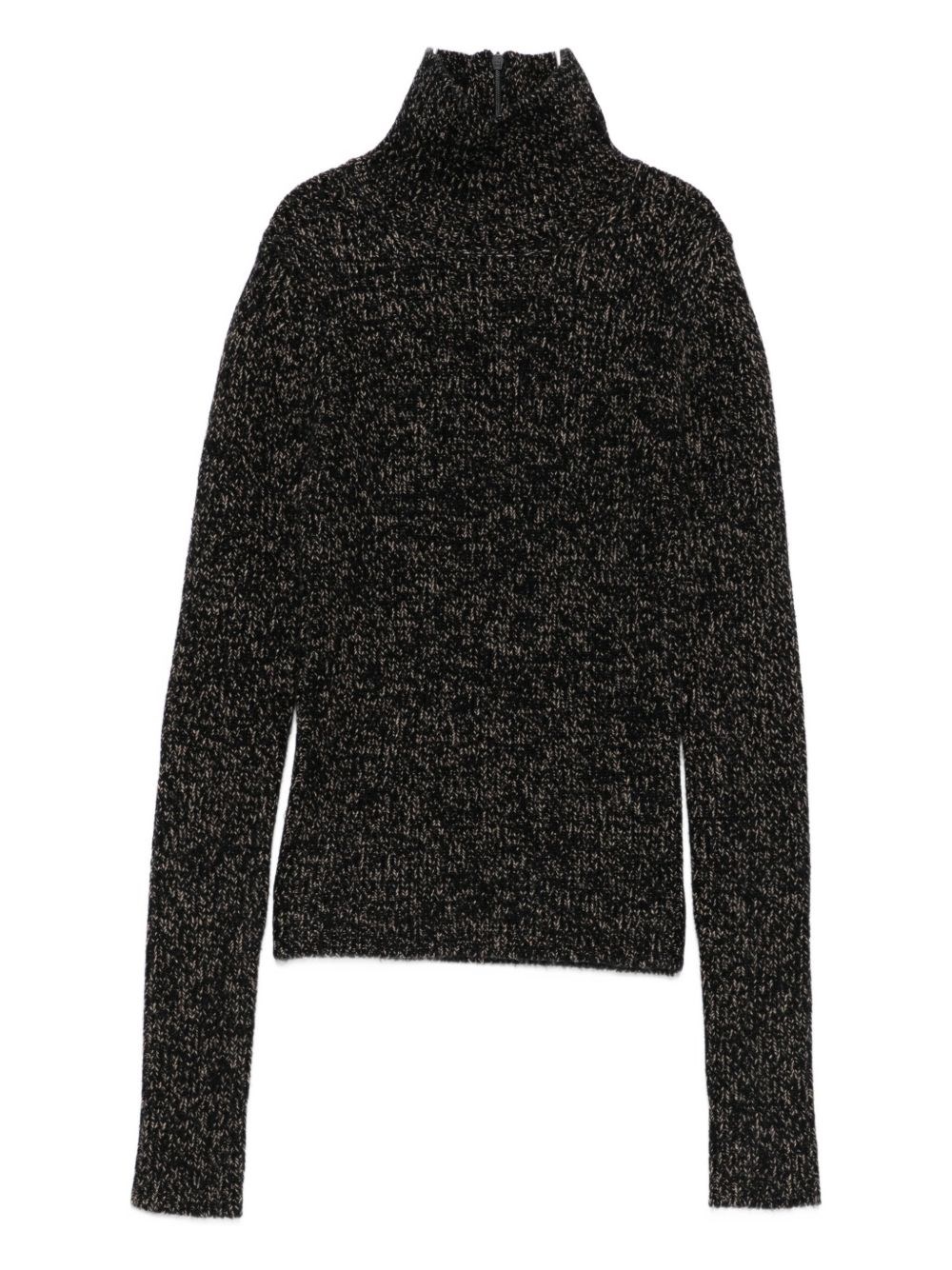 Max Mara Wool And Cachemire Turtleneck Sweater In Black