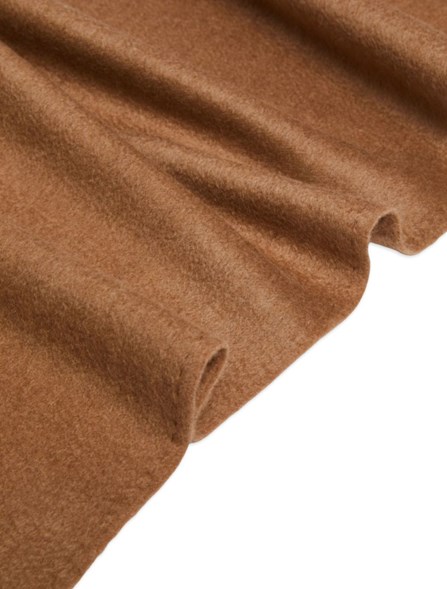 MAX MARA - Camel stole with Monogram embroidery