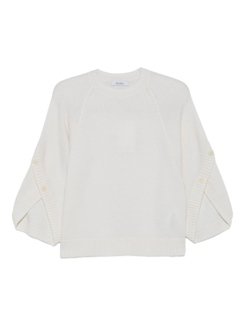 Max Mara Over Wool And Cachemire Sweater In White