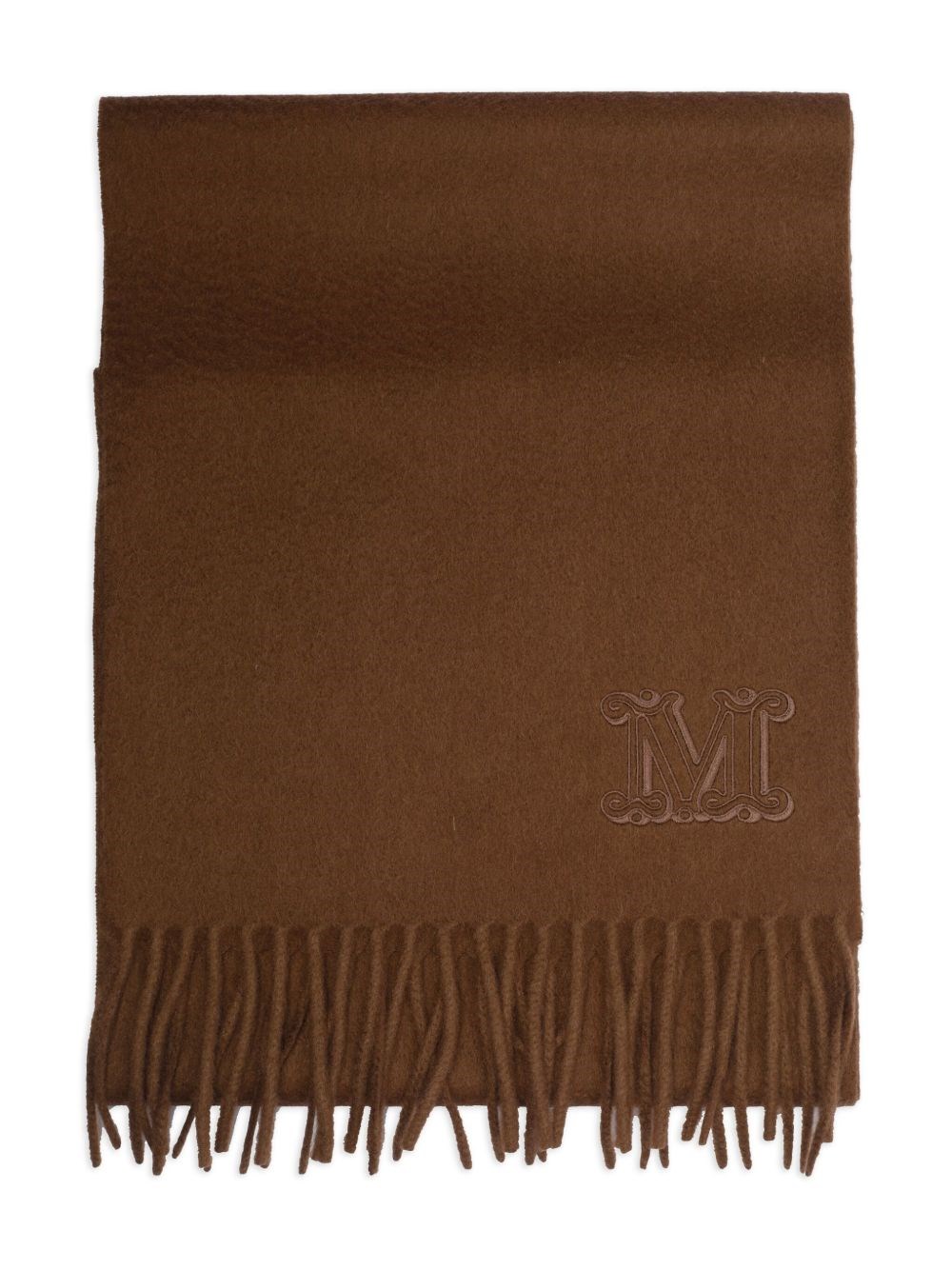 Max Mara Stole In Pure Zibellinati Cachemire Yarn In Brown