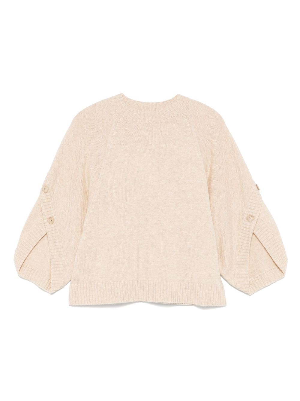 Max Mara Over Wool And Cachemire Sweater In Neutral