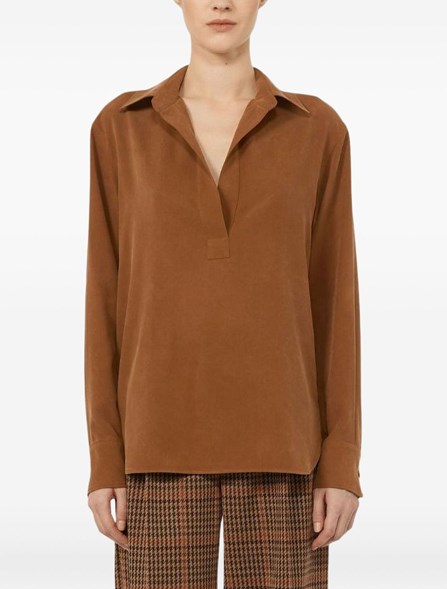 MAX MARA - Silk canvas shirt