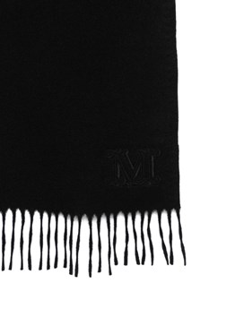 MAX MARA - Camel stole with Monogram embroidery