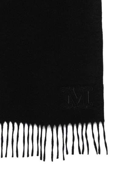 MAX MARA - Camel stole with Monogram embroidery