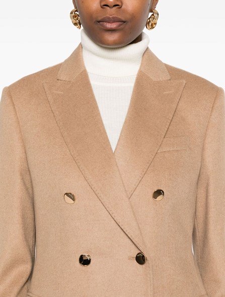 MAX MARA - Blazer in drap di cammello zibellinato