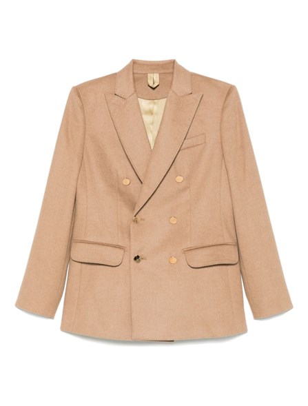 MAX MARA - Blazer in drap di cammello zibellinato