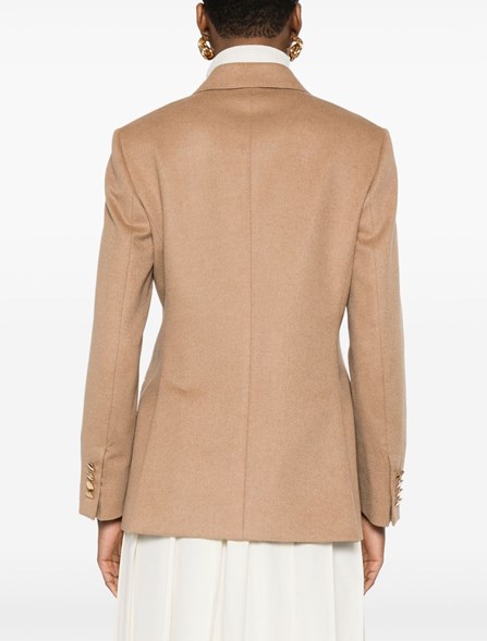 MAX MARA - Blazer in drap di cammello zibellinato
