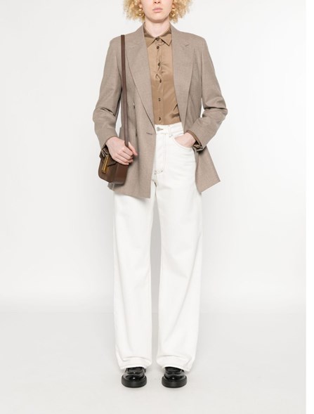 MAX MARA - Camicia in cady di seta stretch