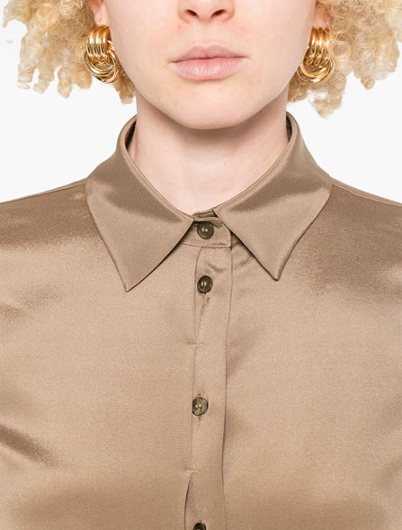 MAX MARA - Camicia in cady di seta stretch
