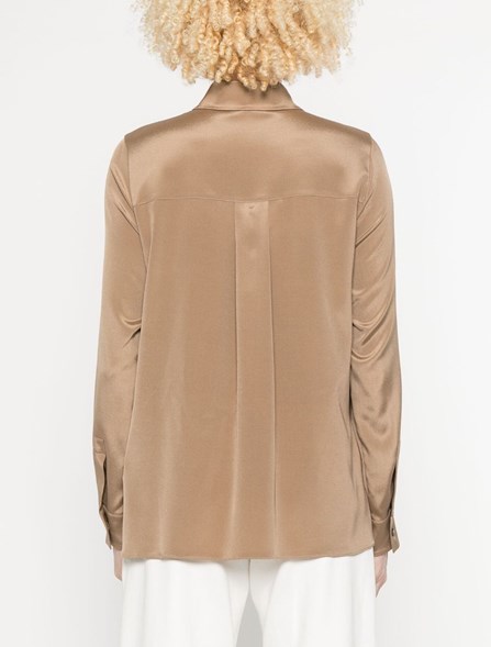 MAX MARA - Camicia in cady di seta stretch