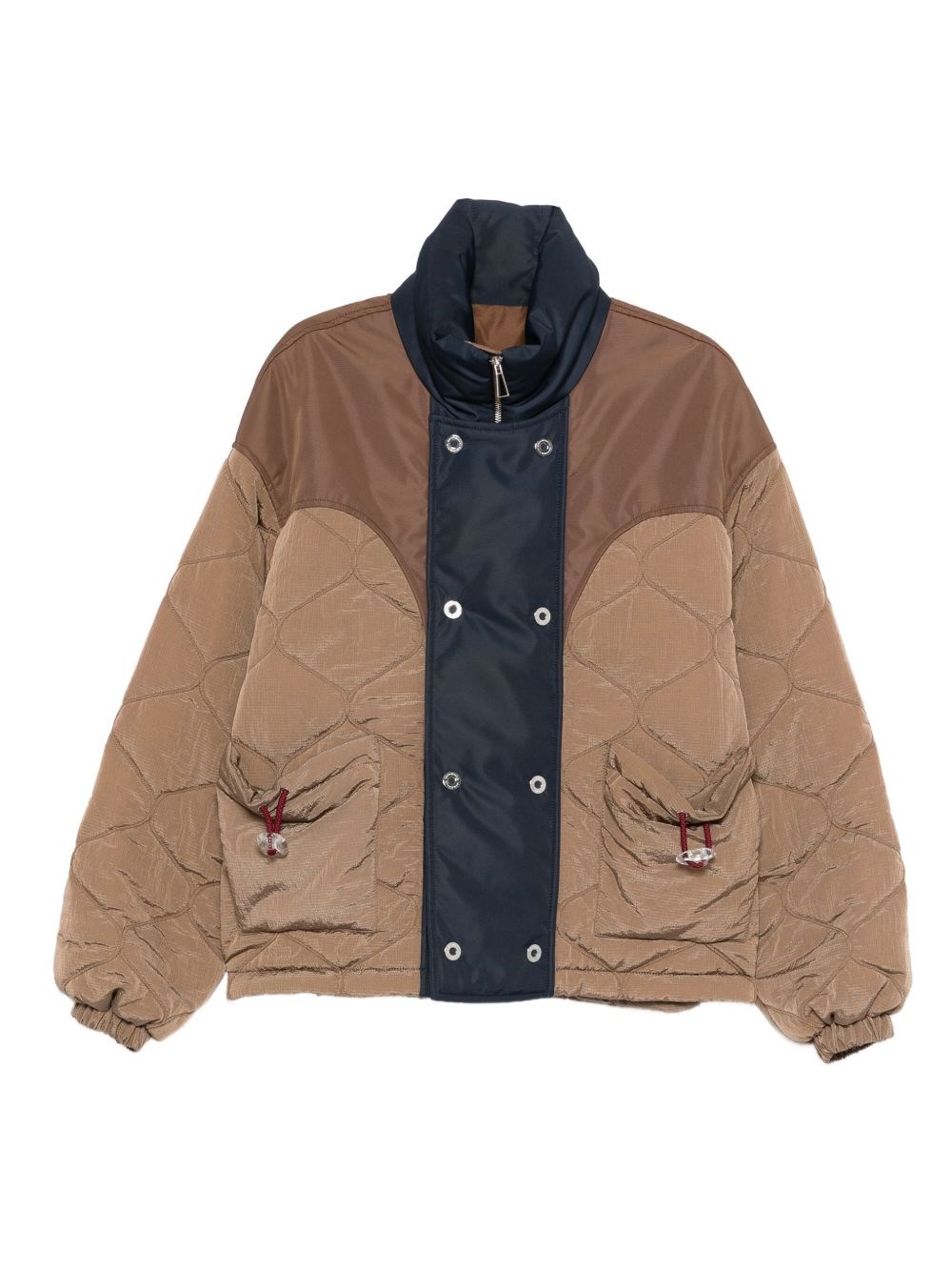 Marbell Quilted Padded Jacket In Brown