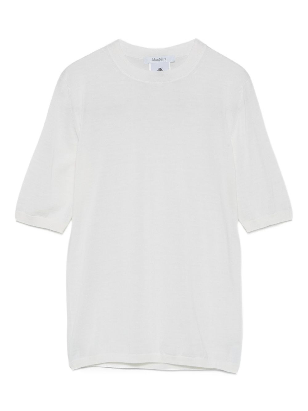 Max Mara Basic Wool Sweater In White