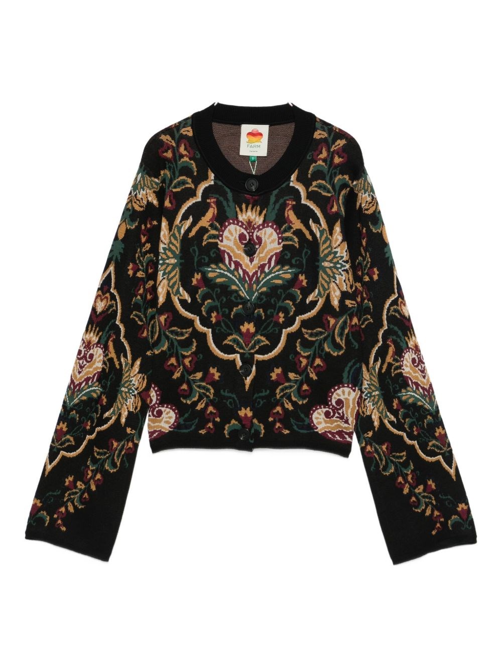 Farm Rio Cardigan Con Motivo Jacquard In Multi