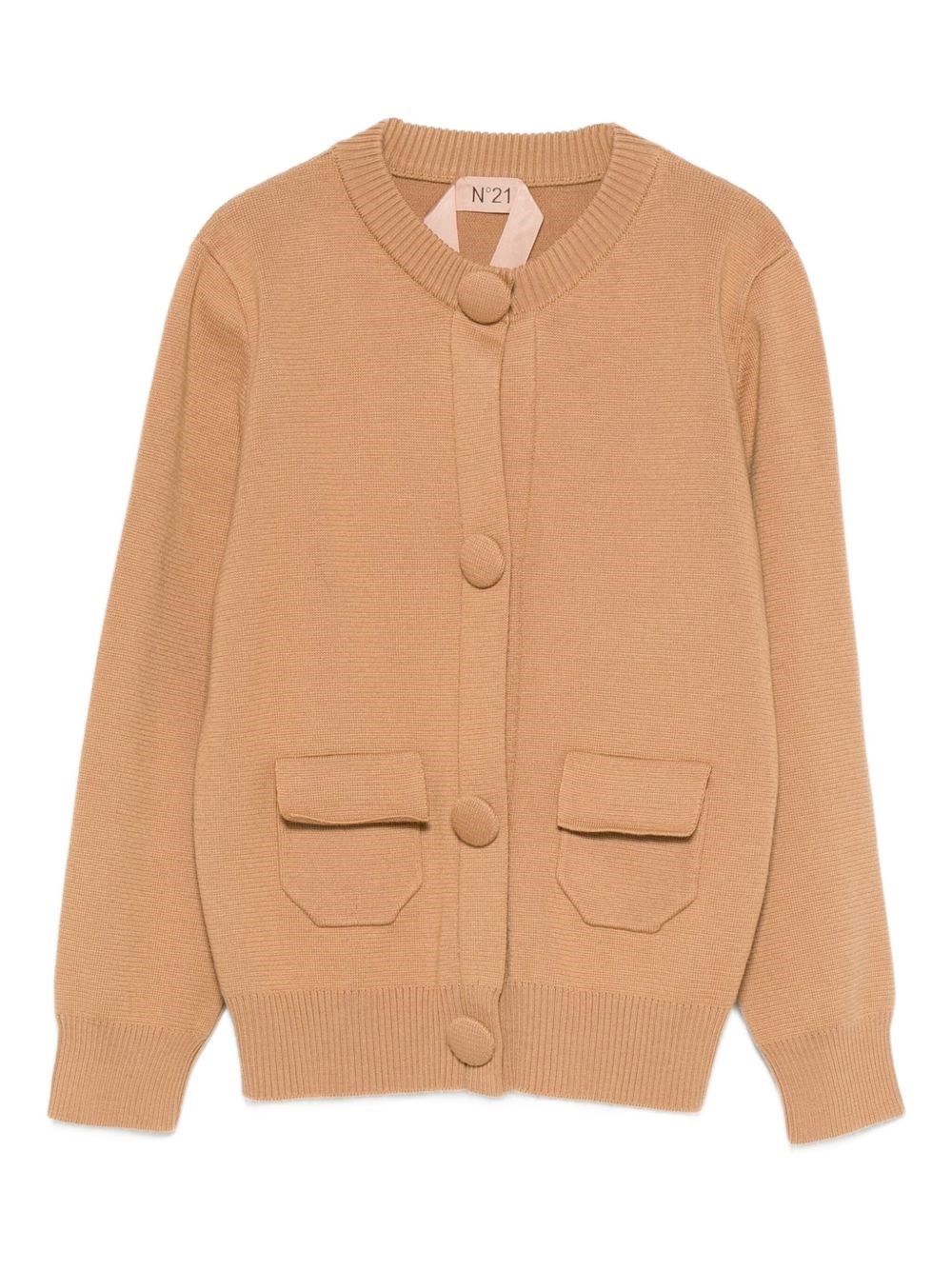 N°21 Wool Cardigan In Brown